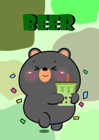 Black Bear Like Green Color Theme