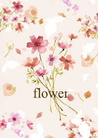 風にそよぐコスモスの花畑・4