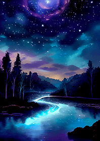 Beautiful starry night view#496