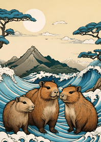 Ukiyo-e - Capybara 0C0Fed