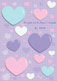 Purple Love Heart Simple By JAJA - 04