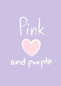 Pink heart and Purple