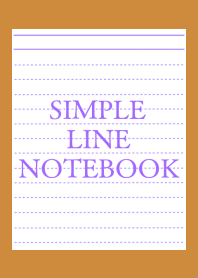 SIMPLE PURPLE LINE NOTEBOOK-BROWN-ORANGE
