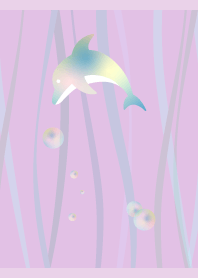 Summer Dolphin01 on light purple
