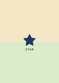 Simple Lucky Star /Navy&Beige Dull Green