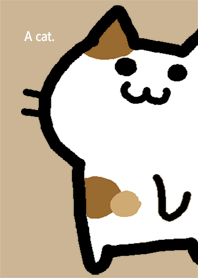 猫が。三毛猫