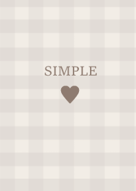 SIMPLE HEART_check greige