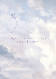Kite & sky_手繪水彩風