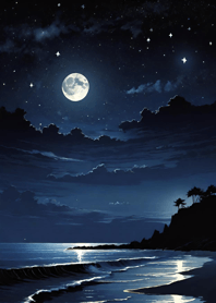 Starry sky by the sea 39E57C