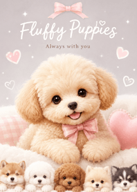 Fluffy Puppies' Happy Time