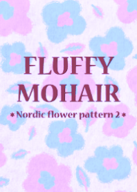 FLUFFY MOHAIR -Nordic flower pattern 2 -