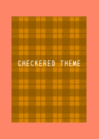 BROWN CHECKERED THEMEj-APRICOT COLOR