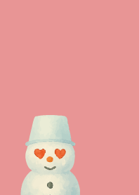 Expressive snowman8 on light pink