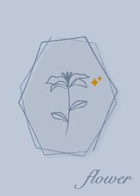 お花<キラキラ>ブルー