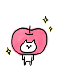 Simple and cute white cat 9