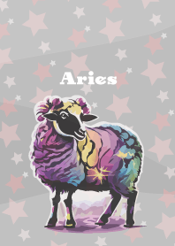 Aries constellation on white
