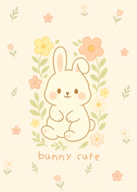 Bunny in flower blooming