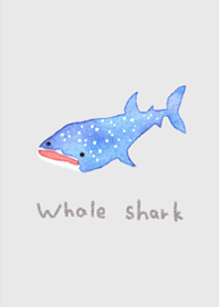 Watercolor healing whale shark2.