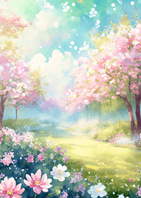 優美な春の風景の着せかえ(Spring-786)