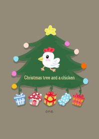 Christmas tree and a chicken design01