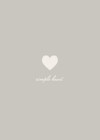 simple heart  beige.