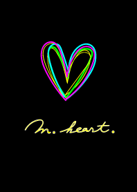 Sihir hati dalam warna hitam WV