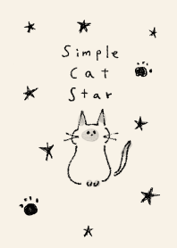 simple Cat Star black beige.