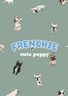 frenchie7 / dusty green