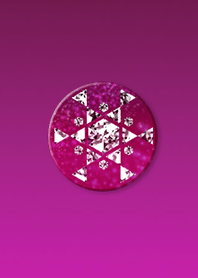 Lucky crystal button pink