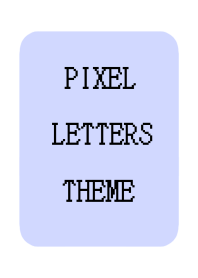 PIXEL LETTERS THEME[BLUE BEIGE]-WHITE