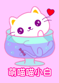 Cute meow -small white