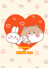 Shiba Inu/Bunny's Valentine's Day/orange