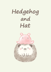 Hedgehog and Hat -Mendako- green