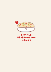 simple Peperoncino heart beige