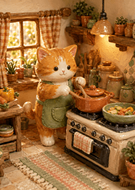 Cozy_Glossy_Clay_Cat_Kitchen