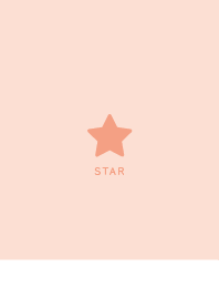 Lucky Star / White& Dull Peach Pink