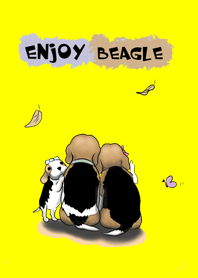 Família de cães Beagle