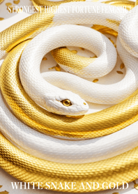 White snake and gold  Lucky 777