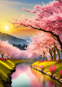 優美な春の風景の着せかえ(Spring-553)