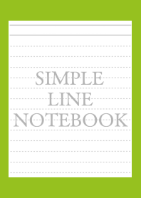 SIMPLE GRAY LINE NOTEBOOK/LEAF GREEN