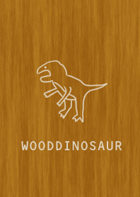 Stylish wood grain and loose dinosaur