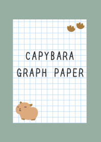 CAPYBARA GRAPH PAPER/DUSTY GREEN