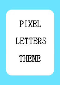 PIXEL LETTERS THEME-NEON BLUE-BLACK