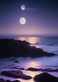 조용한 바다에 밝은 달 HZXe7