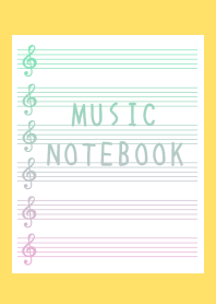 GRADIENT MUSIC NOTEBOOK-YELLOWj