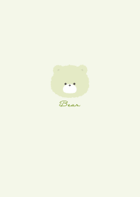 簡單的泰迪熊 淡黃綠色
