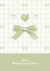 Mini Ribbon & Heart HT2 -  Green 01