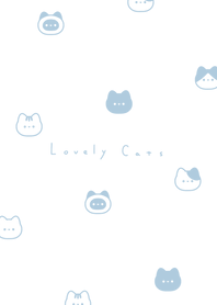 6 cats (pattern)/aqua line BW