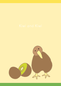 Kiwi and Kiwi on yellow