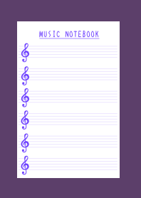 DEEP PURPLE COLOR MUSICAL NOTES